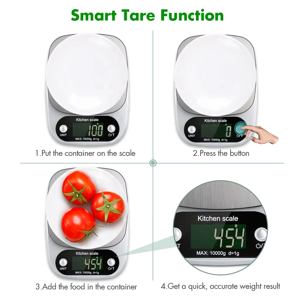 aluminium -ميزان المطبخ الدقيق – 10 كيلو thumbnail 5